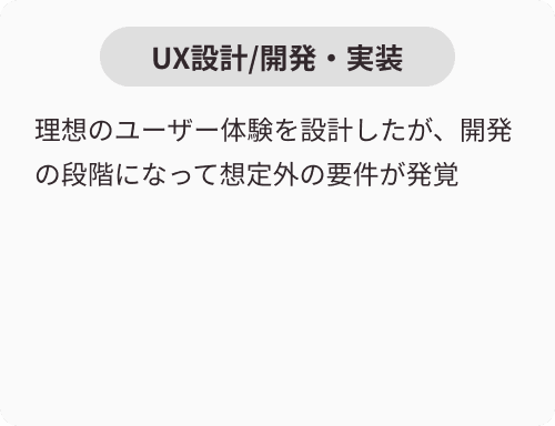 UX設計/開発・実装:理想のユーザー体験を設計したが、開発の段階になって想定外の要件が発覚